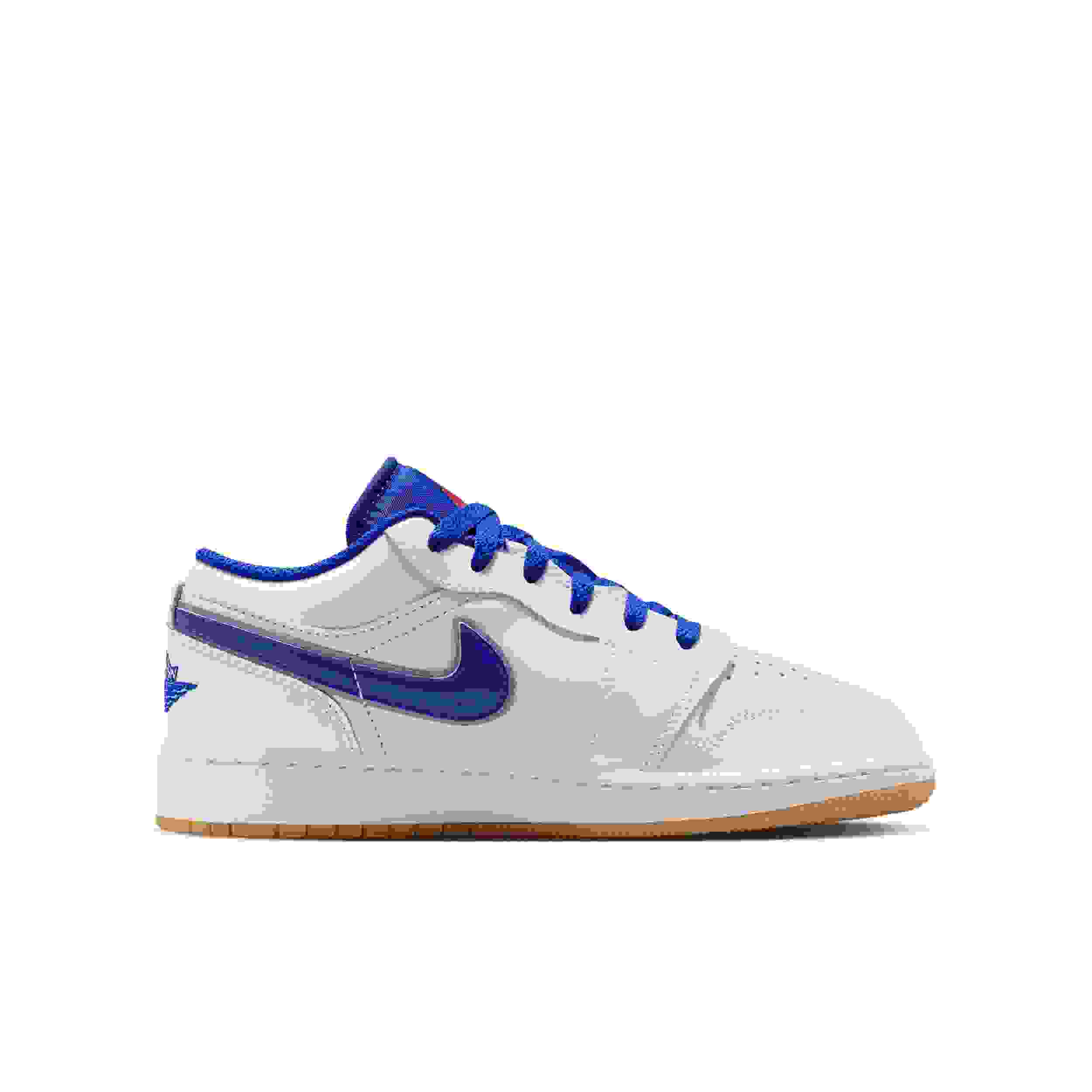 Jordan 1 Low SE Grade School Boys' "White/Old Royal/Gum Yellow/University Red" Shoe